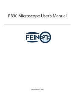 RB30 Microscope User`s Manual