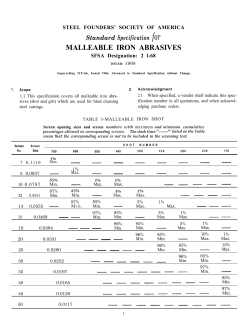 malleable iron abrasives - Steel Founders` Society of America