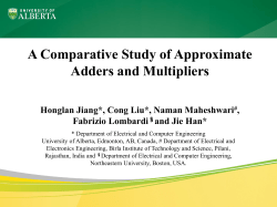 A Comparative Study of Approximate Adders and Multipliers