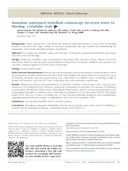 Immediate unprepared hydroflush colonoscopy for severe lower GI