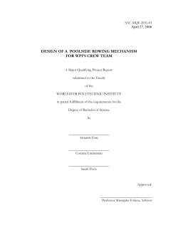 design of a poolside rowing mechanism