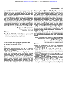 Are sex chromosome abnormalities a factor in speech delay?
