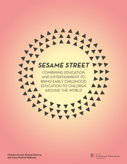 Sesame Street - Brookings Institution