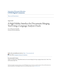 A High Fidelity Interface for Documents Merging Tool Using a