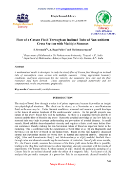 Flow of a Casson Fluid Through an Inclined Tube of Non
