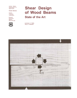 Shear Design of Wood Beams - Forest Products Laboratory