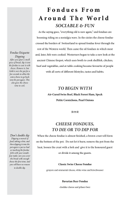 Fondues From Around The World
