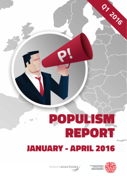 populism report - Policy Solutions