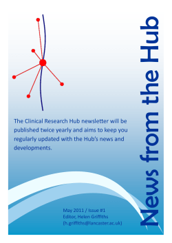 The Clinical Research Hub newsletter will be published twice yearly
