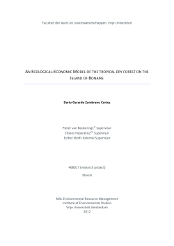 an ecological-economic model of the tropical dry forest on the island