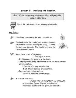 Lesson 5: Hooking the Reader - Hands