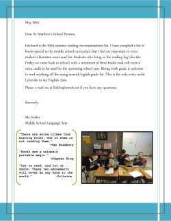 Middle School - St. Matthew`s Catholic School