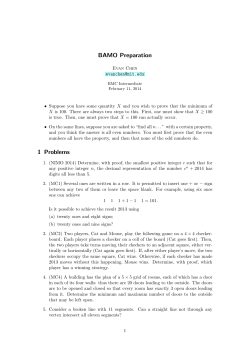 BAMO Preparation 1 Problems