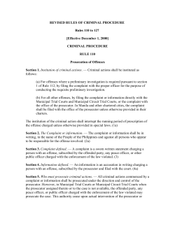 The Revised Rules of Criminal Procedure