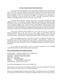 THE 2014 YOLANDA DISASTER-RESPONSE PROJECT This