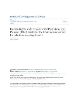 Human Rights and Environmental Protection