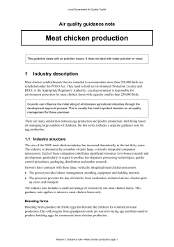 Meat chicken production