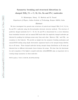 Symmetry breaking and structural distortions in charged XH $ _ {4