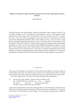 Subparts of contrastive topics and their relevance for the syntax