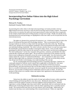 Incorporating Free Online Videos into the High School Psychology