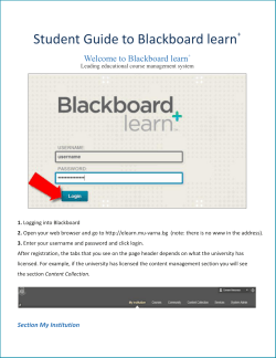 Students guide to Blackboard