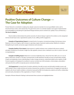 Positive Outcomes of Culture Change
