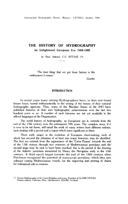 THE HISTORY OF HYDROGRAPHY