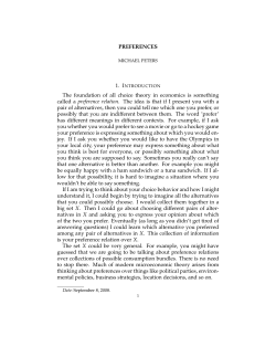 Preference Theory