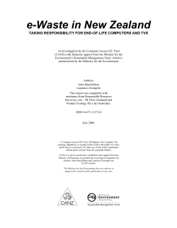e-Waste in New Zealand