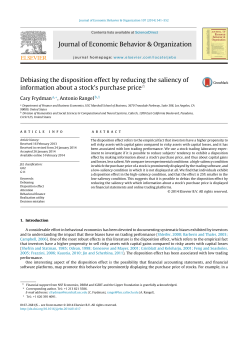 Debiasing the disposition effect by reducing the saliency of