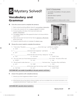 Mystery Solved!