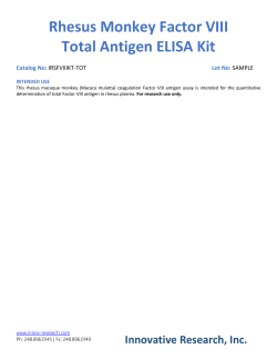 Rhesus Monkey Factor VIII Total Antigen ELISA Kit