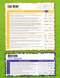 Texas History-Orienteering TEKS