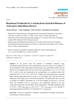 Bioethanol Production by Carbohydrate-Enriched Biomass of