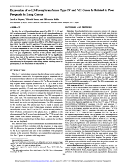 Expression of a-1,3-Fucosyltransferase Type IV and VII Genes Is