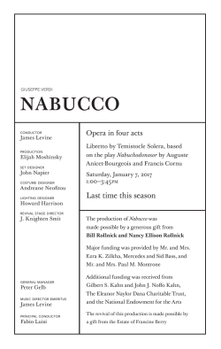 nabucco - Metropolitan Opera