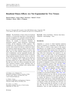 Beneficial Fitness Effects Are Not Exponential for Two Viruses