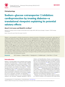 Sodium&ndash;glucose cotransporter 2 inhibition