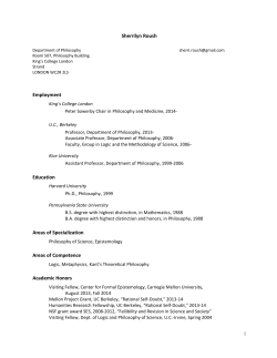 Sherrilyn Roush - King`s College London
