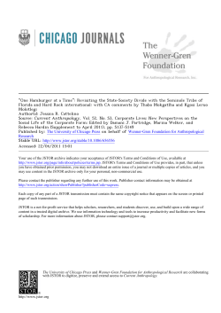 One Hamburger at a Time - UCLA Division of Social Sciences