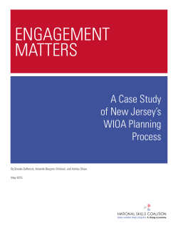 engagement matters - National Skills Coalition