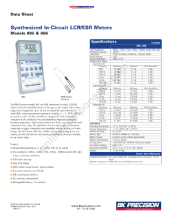 885 and 886 Synthesized In-Cricuit LCR ESR Meters