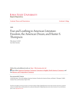 Fear and Loathing in American Literature