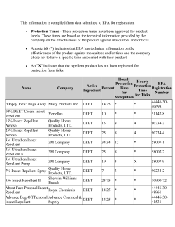 EPA Registered Insect Repellents