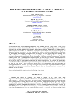 rapid debris estimation after hurricane damage in urban