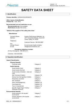 Material Safety Data Sheet - Avantor Performance Materials