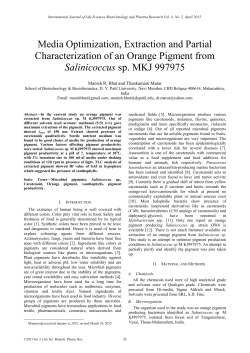 Media Optimization, Extraction and Partial Characterization of
