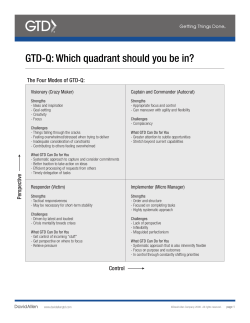 GTD-Q: Which quadrant should you be in?