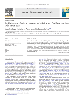 Rapid detection of ricin in cosmetics and elimination of