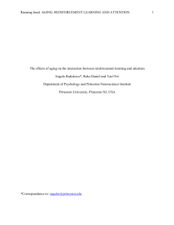 The Effects of Aging on the Interaction Between Reinforcement